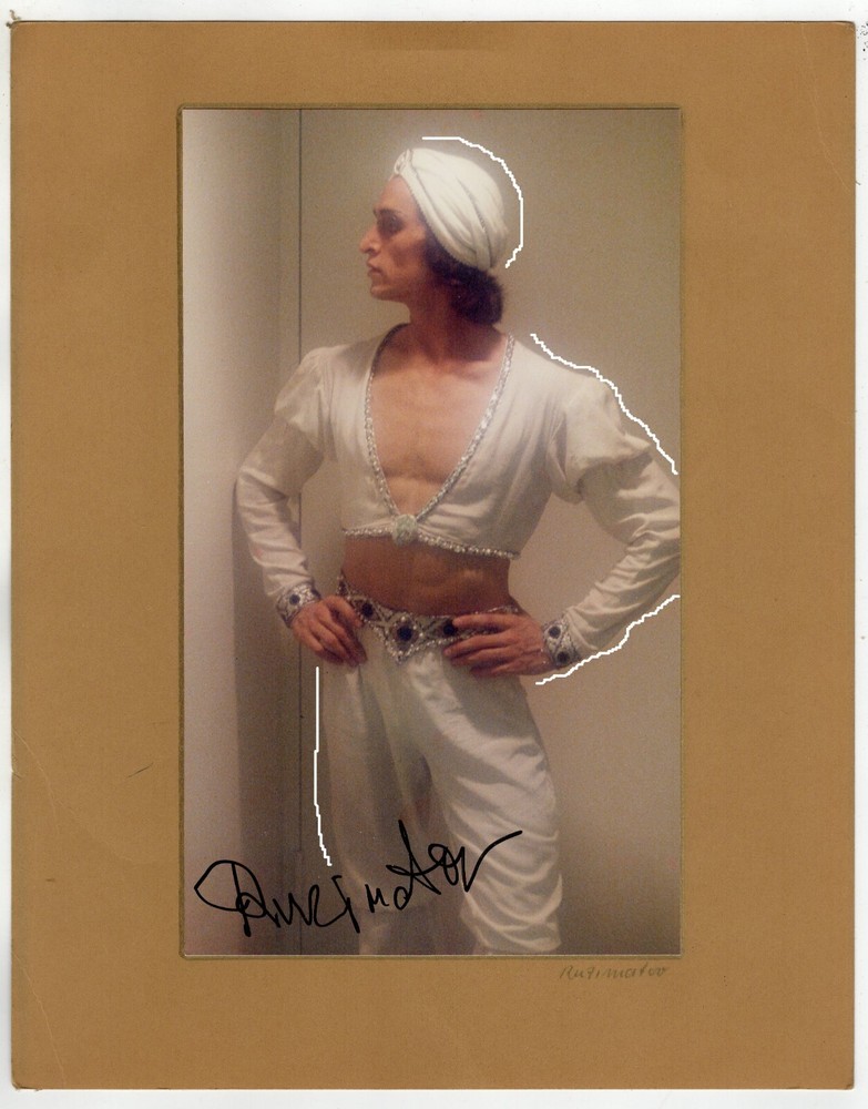 28x16cm Orig Colour Photo Petra Bober 1989 Ballet Dancer Farukh Ruzimatov SIGNED