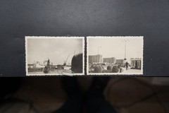 Photo View Amsterdam Harbour Ship Crane Boats Advertising Dwelling Street Ferry Lot