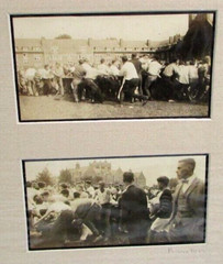 PRINCETON UNIVERSITY TUG OF WAR Vintage Early 1900s B&W 2 Photos Matted 11 x14