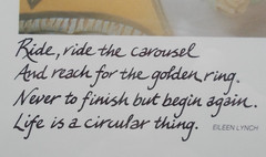 Vtg Framed Elyse Lewin Carousel Horse Photograph Picture w Eileen Lynch Verse D