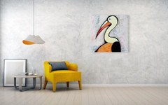 Pelican Portrait 5 12″x12″ Fine Art Print, Bird Art