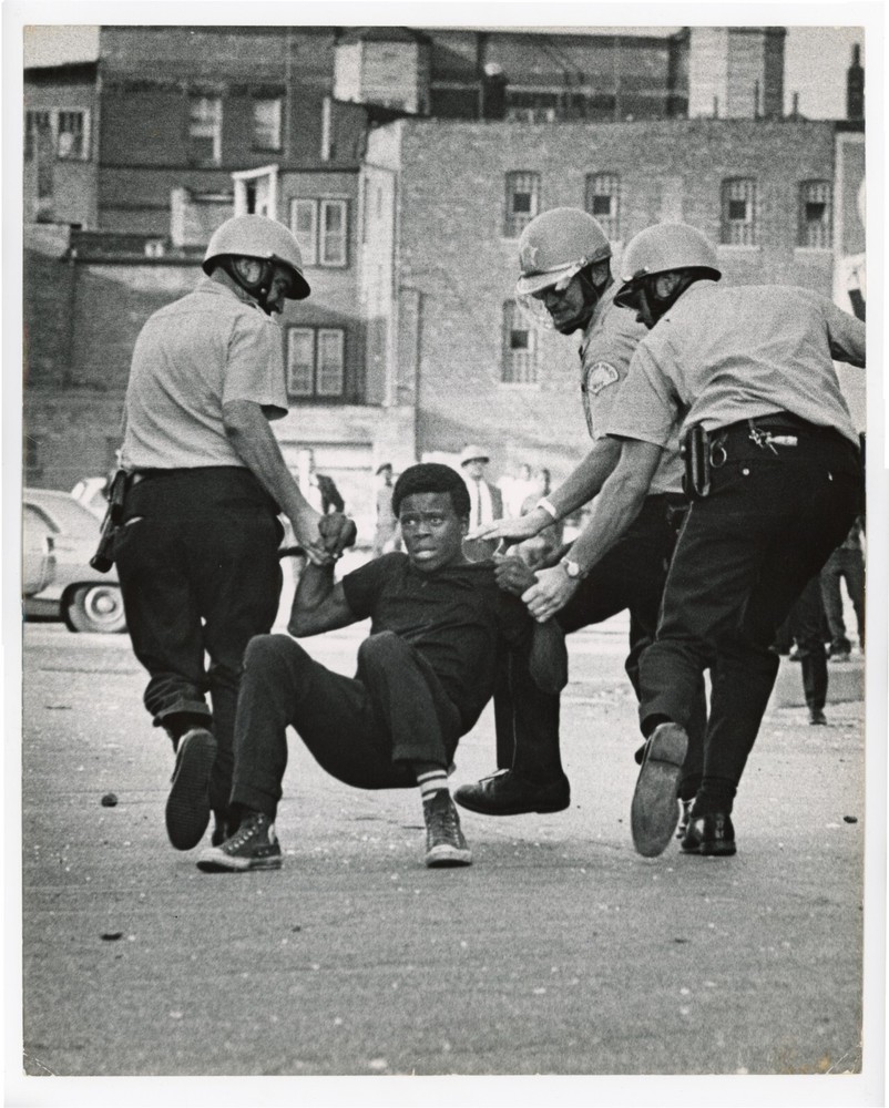 Perry Riddle 1968 Anti War Demonstrator Chicago Large Vintage Police Brutality