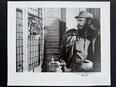 Fidel Castro and the Caged Tiger – Symbolic Moment by Korda Vintage Print