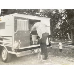 Vintage 1970s Travel Trailer Photo Black and White Camping RV Photo