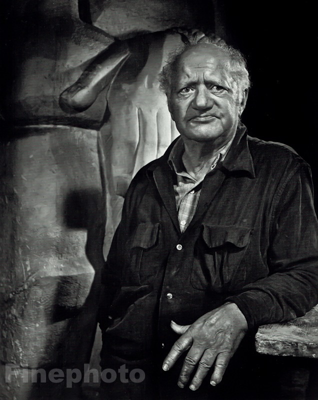 1954/59 Vintage SIR JACOB EPSTEIN Sculpture YOUSUF KARSH Photo Gravure Art 16×20