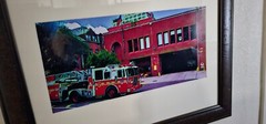 Framed and Matted High Quality Photograph of New York City Firehouse