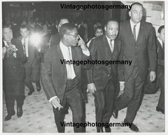 G2032 Exclusive Photo of Malcolm X + Dr Martin Luther King Photo Walter Fischer
