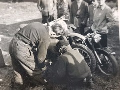 Motocross Track, Race, Repair Pößneck, Thuringia GDR – 1950s (T)