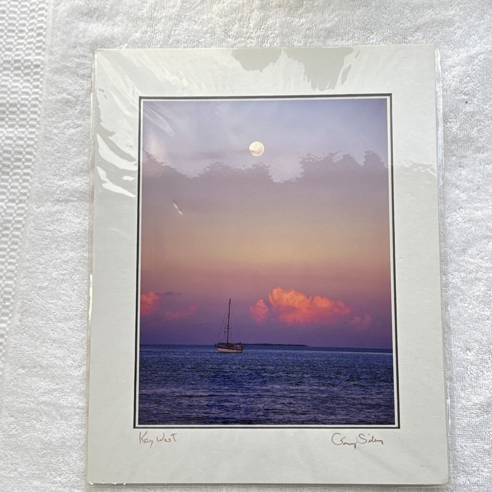 Gary Sader Signed Key West Color Photograph, Matted Landscape 11 x 14 in