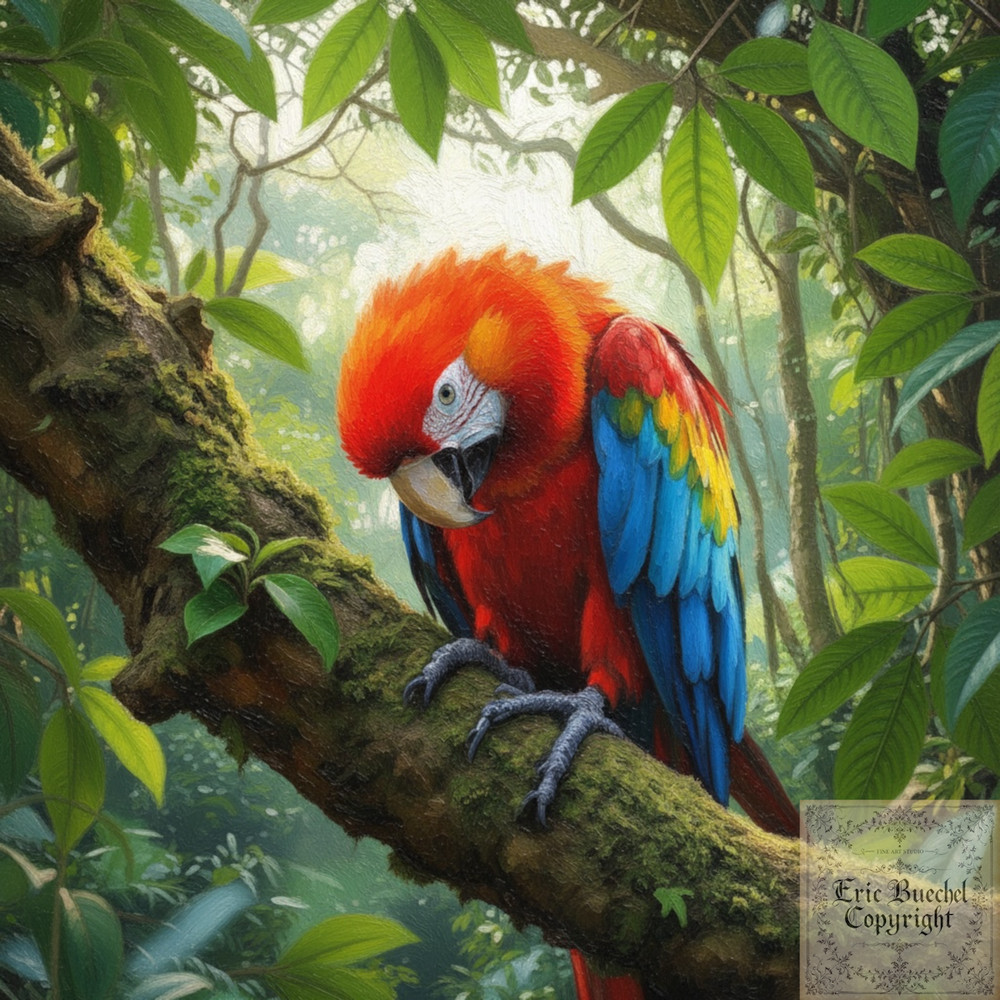 Art print from a fiction story «The Adventures of Leo in the Amazon»