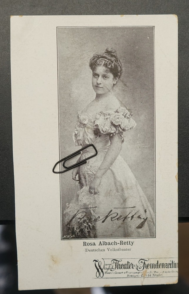Photo Portrait Woman Theatre Actress Retty Austria Vienna Postcard Picture Pk