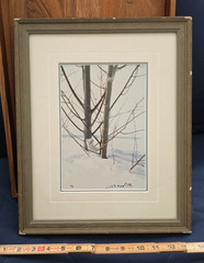 Thomas Mangelsen – Ermine in Trees (Signed 1999) 10×14 Framed