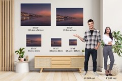 Oceanside Waterfront Beach Serenity: Oceanside California Sunset Wall Art Canvas
