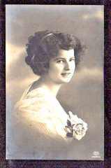 B306# Postcard, girl, young woman, shr. 18.07.1914, stamp HÖFTGRUBE