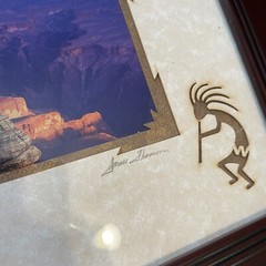 JAMES THOMSON Framed SIGNED PRINT PHOTO GRAND CANYON KOKOPELLI INDIAN 17”X14”