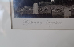 Fjaras Church Kyrkby Sweden Framed 1948 Original Photograph art work signed rare