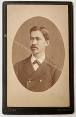 orig. CDV photo photography picture old Mr. Mann fashion around 1880 J. Grimm, Offenburg