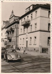 Vintage Photo Parked VW Beetle Car Classic Car