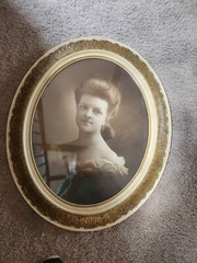 VINTAGE GESSO FRAME 1920 DEBUTANTE WITH A SET OF 2