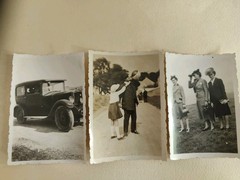 Vintage Beach Scene Photo 1920s Original B/W Silver Print Snapshot France