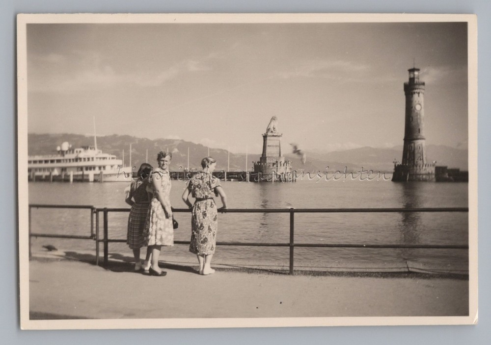 Lindau on Lake Constance 1953 – Steamer Port – Old Photo 1950s