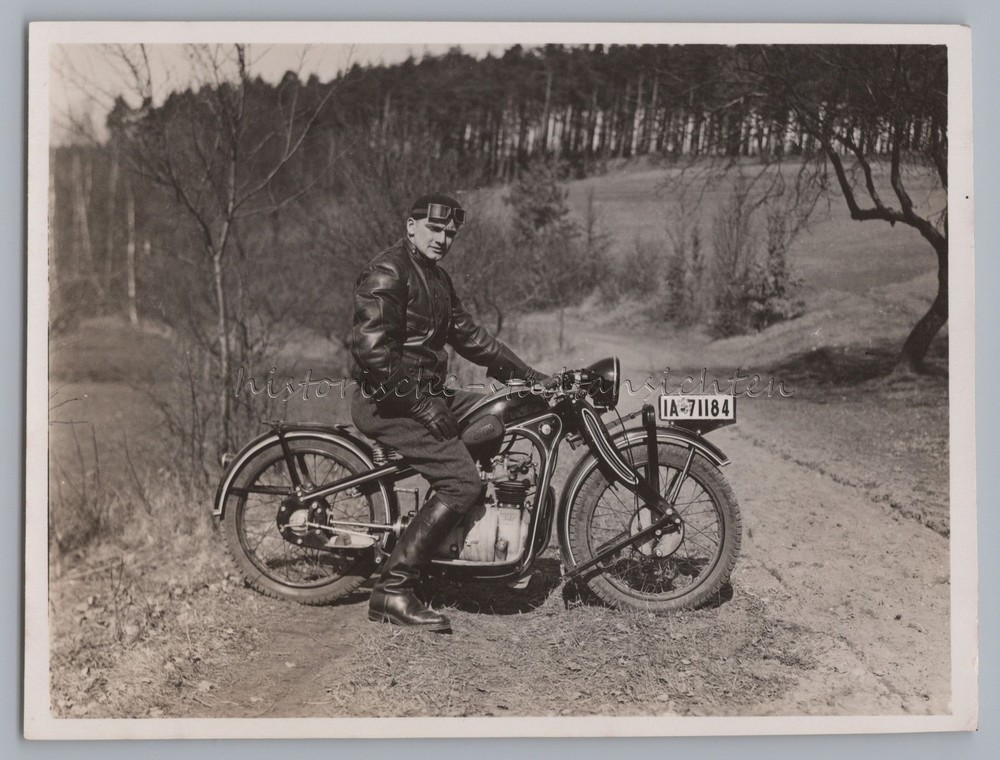 BMW R2 R4? Motorcycle License Plate IA Berlin – Old Photo 1930s