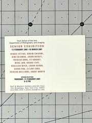 NYU Tisch School Senior Exhibition 2001 Photography Announcement Card
