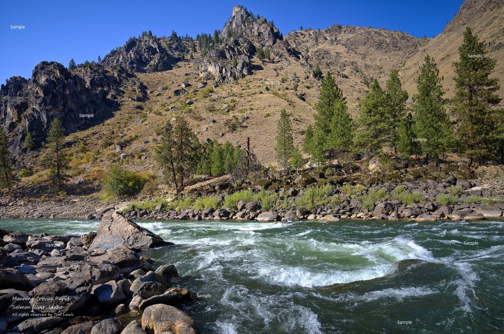 Salmon River Manning Crevice Rapid Idaho Landscape Photo Poster Print SR24