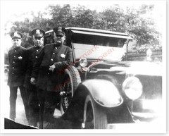 Chicago Police Department Cops At Touring Car 1920’s Silver Halide Photo