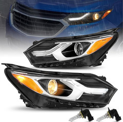 Halogen Type Headlights Assembly Fits 2018 2019 2020 2021 Chevy Equinox OE Style