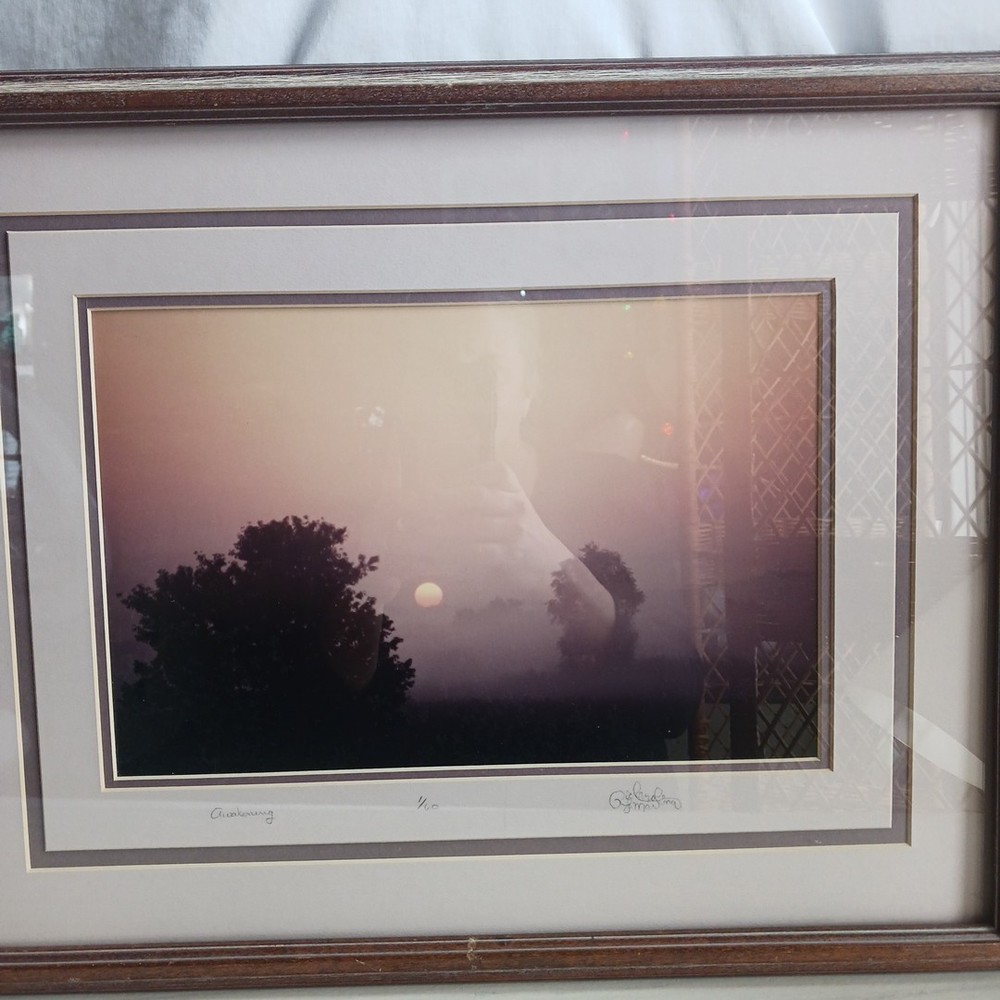 VTG Framed Matted Photograph Dusky Sunrise Signed # 1/60 19×15 Richard Martina