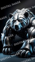 Digital Art Picture Image Photo Wallpaper Background Desktop AI – Robotic Bear