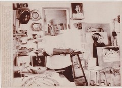 PABLO PICASSO ARTIST in His VALLAURIS STUDIO * CLASSIC 1953 ARTIST PAINTER photo