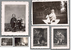 Bundle of 6 Photos Children Buttstädt Thuringia Pram Tricycle 1930s (F1264)