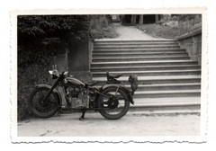 2x Original Vintage Photo Men Motorcycle Men with Simson Awe Motorcycle