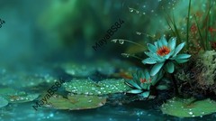 8 Green Swamp – Digital Image Picture Phone Background AI Art, 8 images