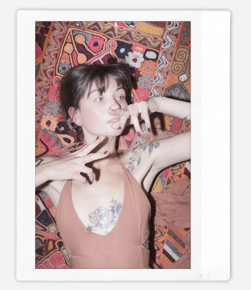 Art pinup Tattooed Alt model Sawyer Instax Wide Instant Film Photograph