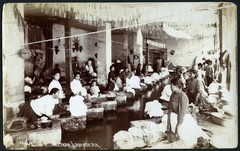 Larger size C. B. WAITE photo , Mexican women washing clothes, Mexico, rare, , V