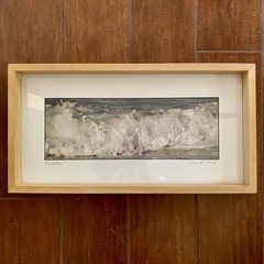 Ann L Hurd Framed Photography «Bubbles» Ocean Waves Beach Sea