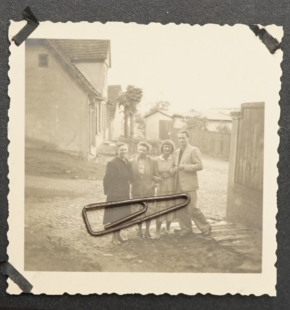 Photo view GDR Haldensleben Kröpelin portrait people house street picture building