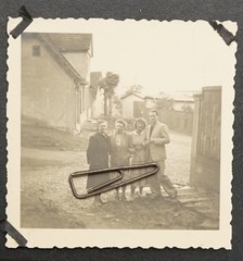Photo view GDR Haldensleben Kröpelin portrait people house street picture building