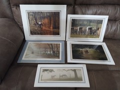 Lot of 5 Amish Matted Photograph Prints by Signed and Numbered Dick Brown Sealed