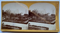 orig. Stereo photo photograph around 1870 Trieste Trieste Castle Miramare Wulz