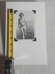 Vintage Found Photo Woman Swimsuit Beach Snapshot Vernacular Photo