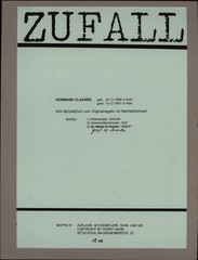 Claasen, coincidence. Binder 67. [3 Original Black and White Photographs].