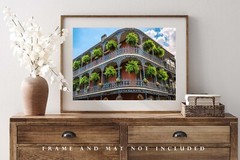 French Quarter Photography Print: Louisiana New Orleans Corner Building Photo