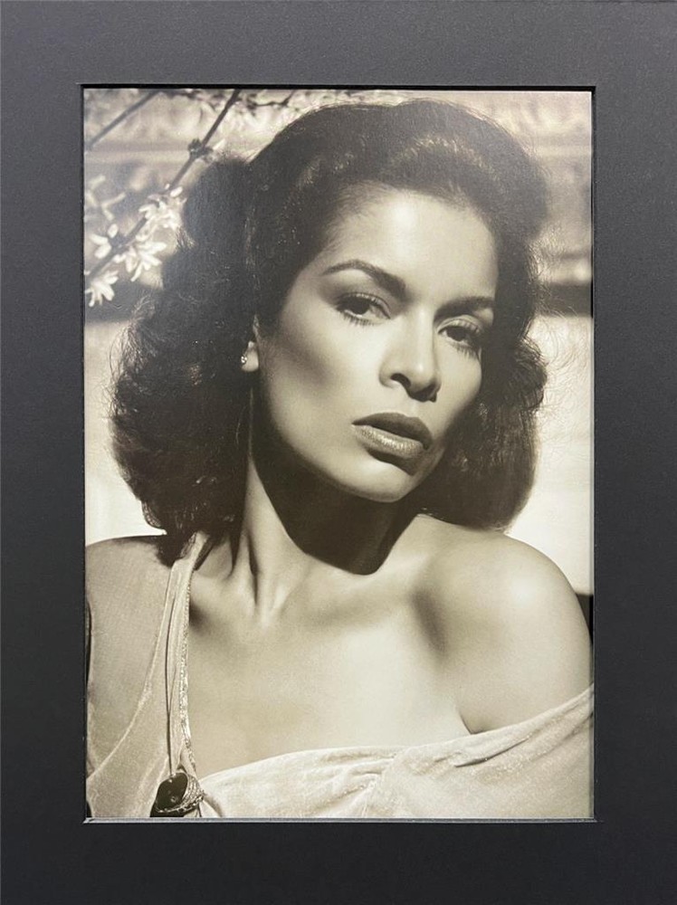 George Hurrell Bianca Jagger Matted Photolithograph Hollywood Actress Photograph