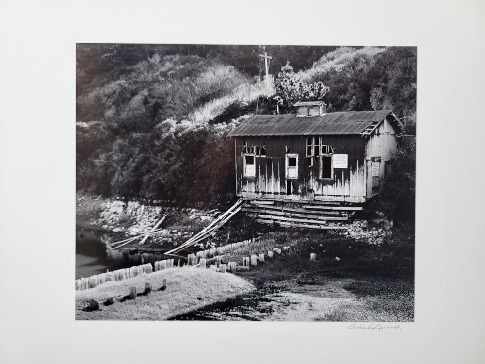 Richard Garrod, silver gelatin, black and white photograph, Abandon Boat House