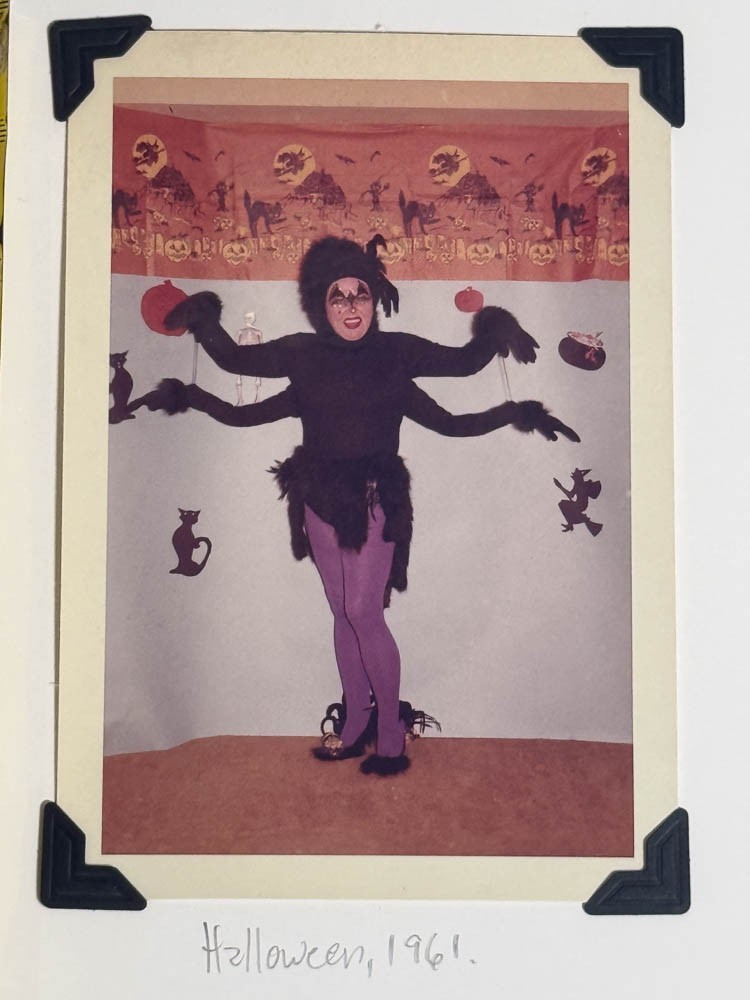Vintage Found Photo Halloween 1961 Spider Costume Vernacular Snapshot Costume