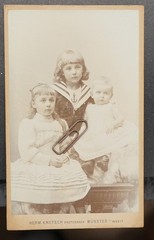 S Photo CDV KAB Portrait Munster Kids Family Siblings June Girls Fancy Dress Costume